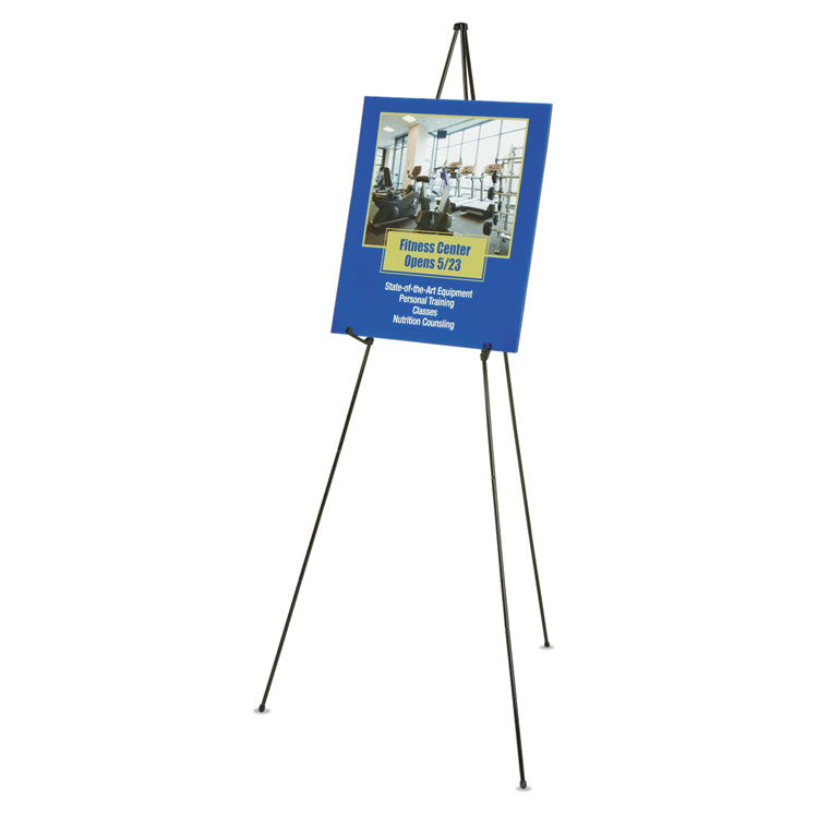 Instant Easel, 62.38" Tall, Metal, Black, Supports Up to 5 lb
