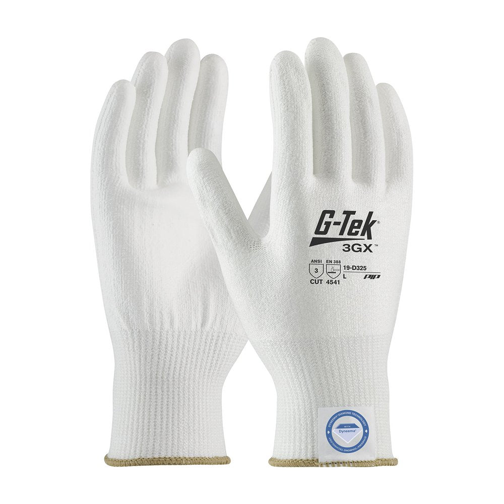 G-Tek by PIP Knit Dyn. Diamond Glovepolyure. Grip P/F WH L, 12 Pairs/Dozen