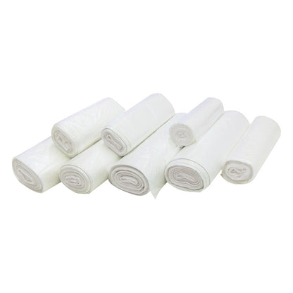 High-Density Commercial Can Liners, 7 gal, 6 mic, 20" x 22", Clear, Perforated Roll, 50 Bags/Roll, 40 Rolls/Carton