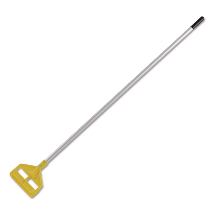 Invader Aluminum Side-Gate Wet Mop Handle, 60", Gray/Yellow