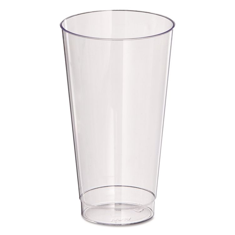Comet Plastic Tumbler, Squat, 16 oz, Clear, 25/Pack, 20 Packs/Carton
