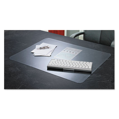 KrystalView Desk Pad with Antimicrobial Protection, Matte Finish, 36" x 20", Clear
