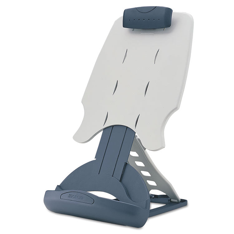 InSight Adjustable Book/Copyholder, Holds Up to 50 Legal Size Sheets, Metal, Midnight Blue/Gray