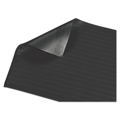 Air Step Anti-Fatigue Mat, Rectangular, Black Ribbed Surface, 24" x 36"
