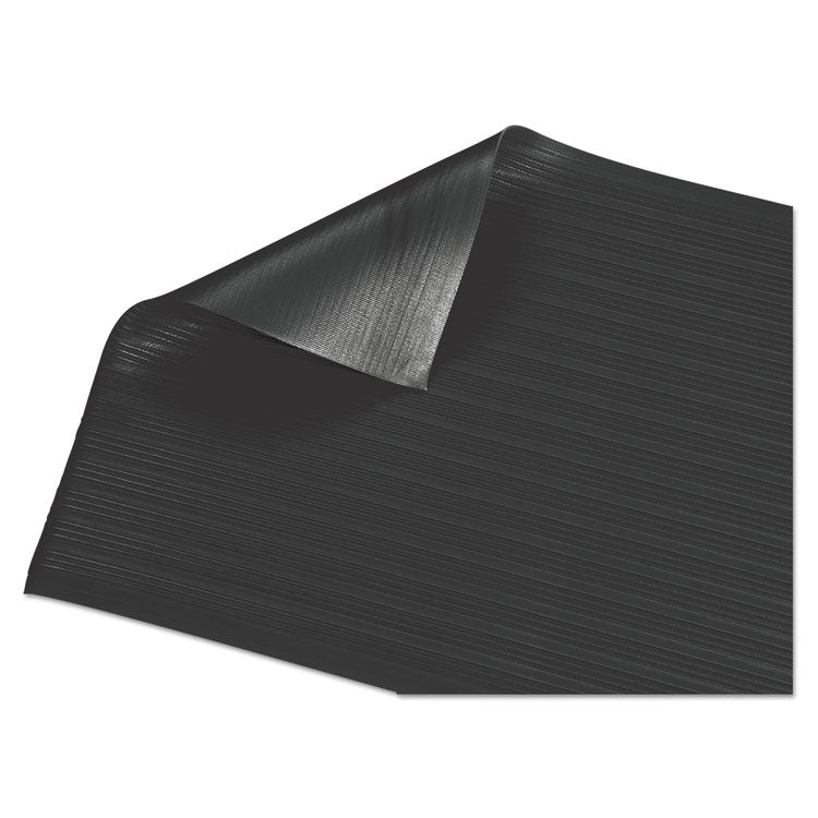 Air Step Anti-Fatigue Mat, Rectangular, Black Ribbed Surface, 36" x 60"