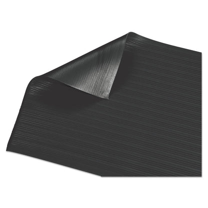Air Step Anti-Fatigue Mat, Rectangular, Black Ribbed Surface, 36" x 60"