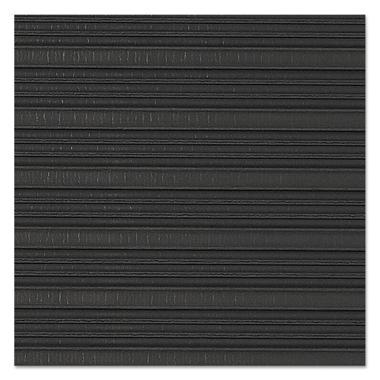 Air Step Anti-Fatigue Mat, Rectangular, Black Ribbed Surface, 24" x 36"