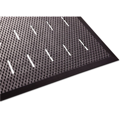 Free Flow Comfort Utility Floor Mat, 36" x 48", Black Non-Slip Vented Surface