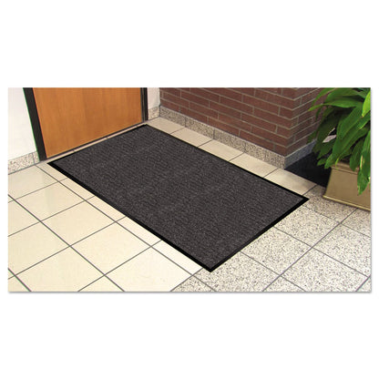 Golden Series Dual Rib Indoor Wiper Mats, Rectangular, Charcoal Gray Carpeted Surface, 48" x 72"