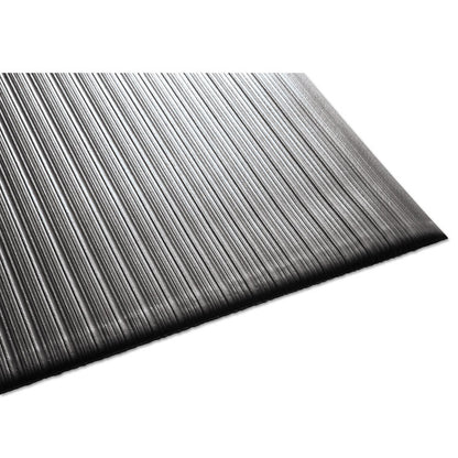 Air Step Anti-Fatigue Mat, Rectangular, Black Ribbed Surface, 24" x 36"
