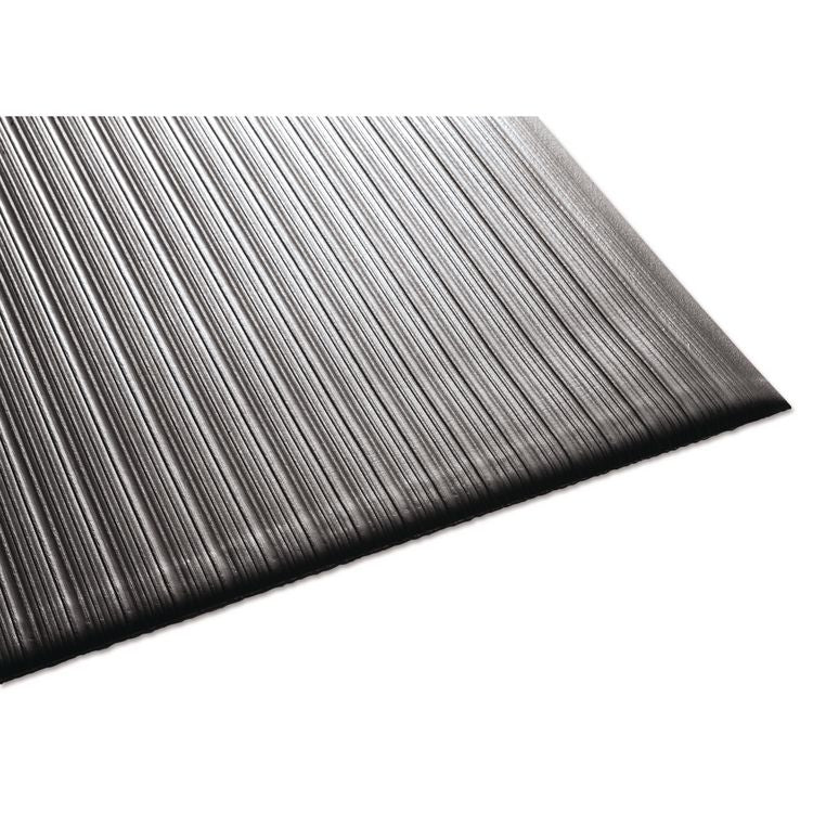 Air Step Anti-Fatigue Mat, Rectangular, Black Ribbed Surface, 36" x 60"