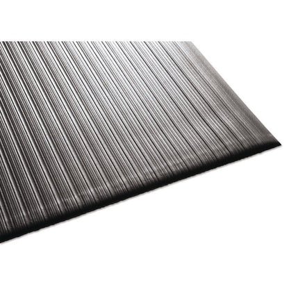 Air Step Anti-Fatigue Mat, Rectangular, Black Ribbed Surface, 36" x 60"