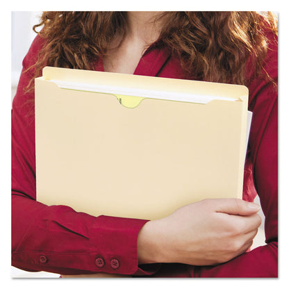 Manila File Jackets, 2-Ply Straight Tab, Letter-Size, Manila, 50/Box