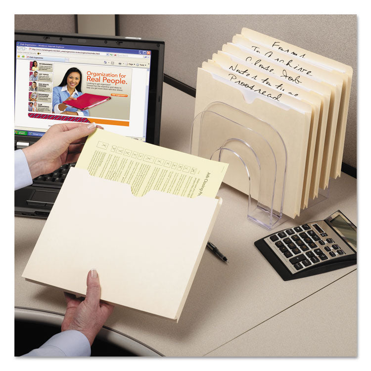 Manila File Jackets, 2-Ply Straight Tab, Letter-Size, Manila, 50/Box