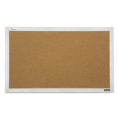7195015679517, SKILCRAFT Cubicle Cork Board, 21.5" x 32", Tan Surface, Satin Aluminum Frame