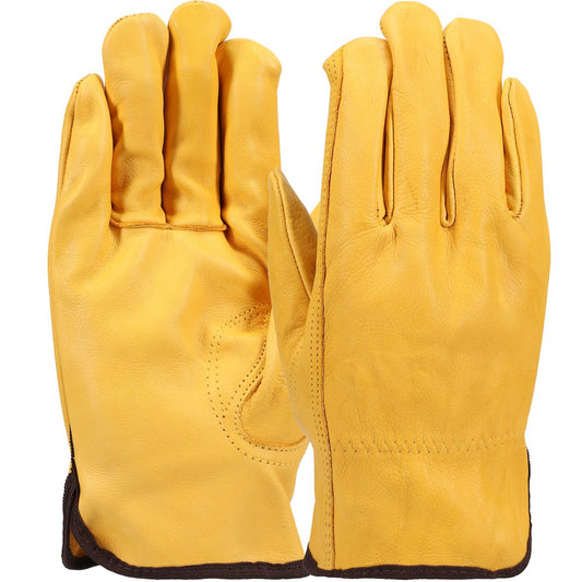 PIP REG Gold Cowhide Leatherglove Keystone-thumb S, 12 Pairs/Dozen