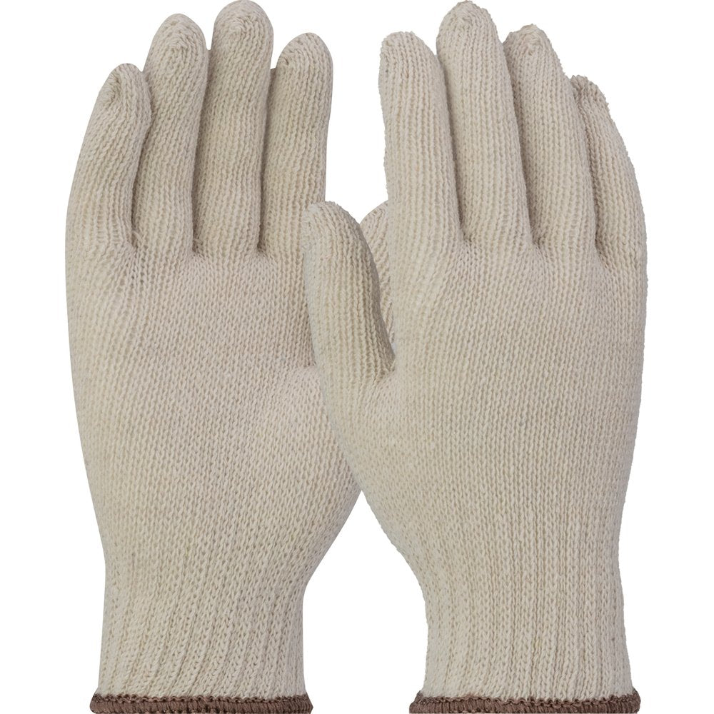 PIP MD WGT Knit Cotton Blendglove - Natural L, 12 Pairs/Dozen