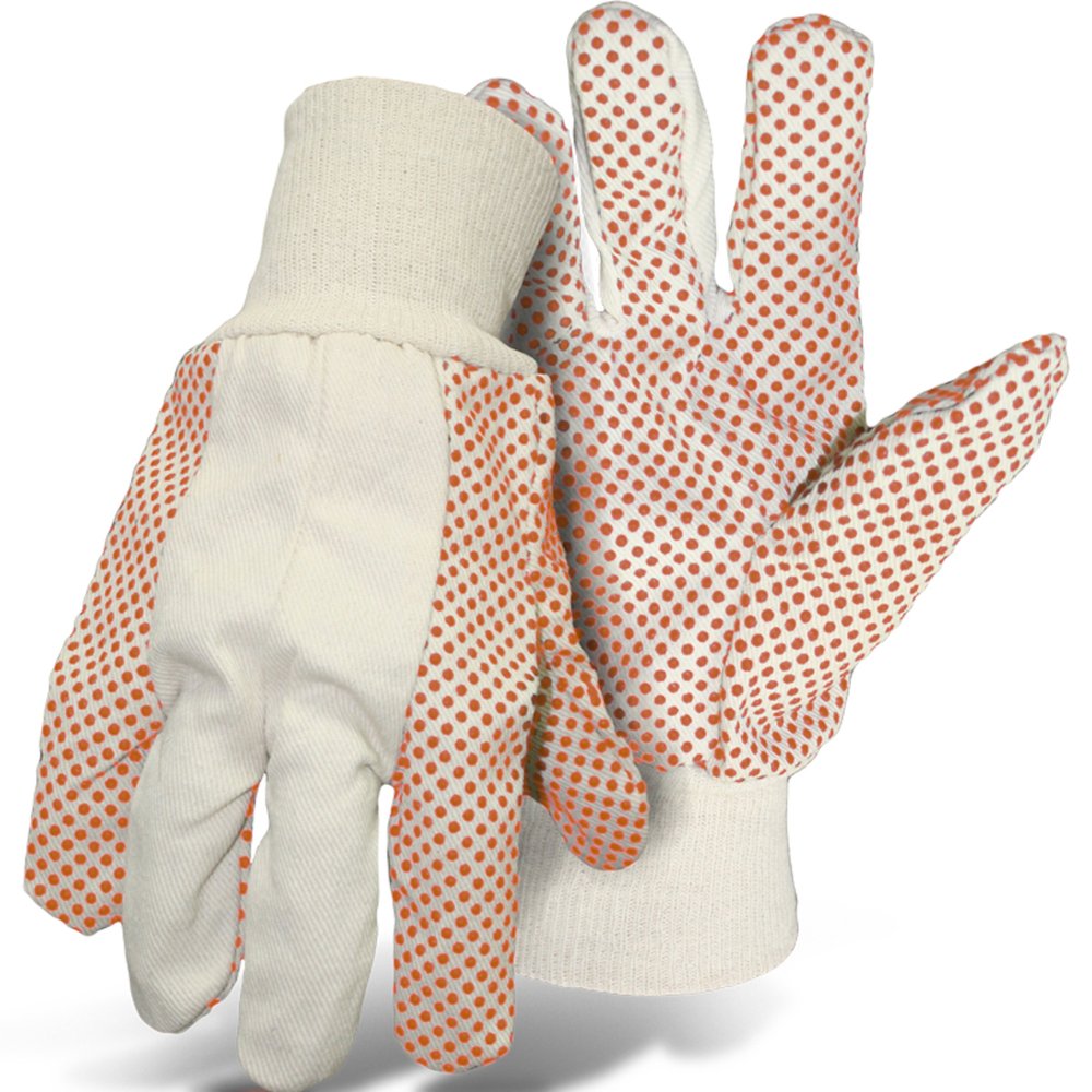 PIP Prem COTTON/POLYESTER Glove PVC DOT Grip 10OZ L, 12 Pairs/Dozen
