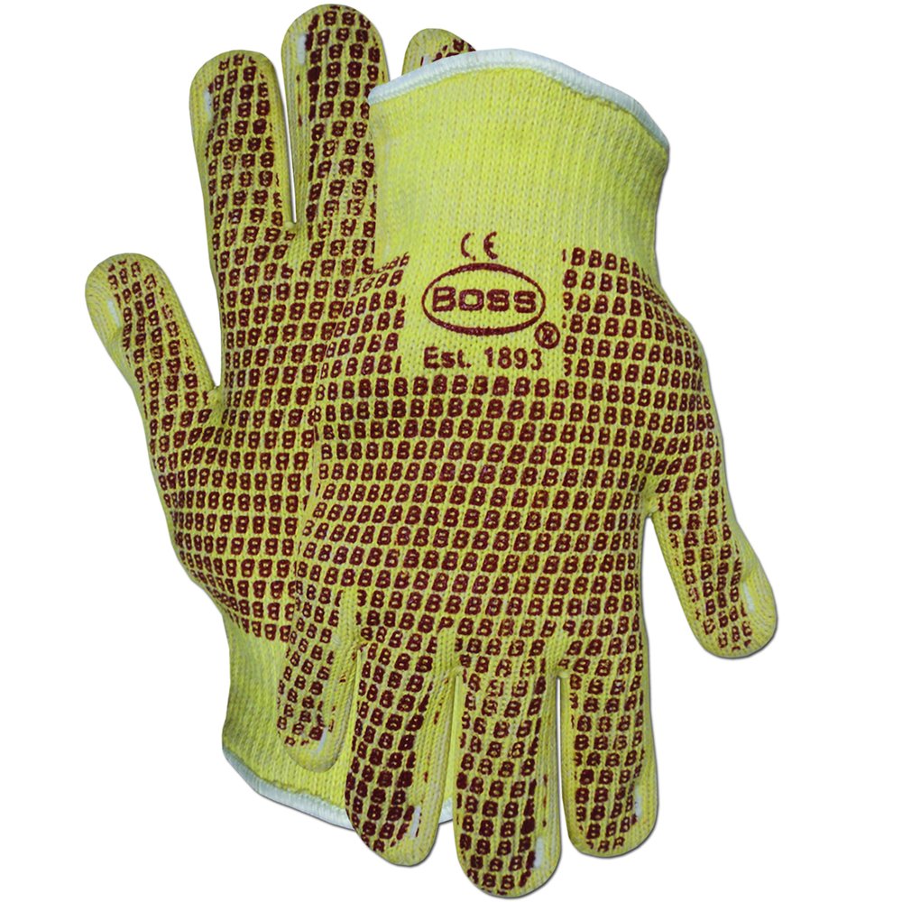 BOSS by PIP ARAMID/COTT Knit Mill Glove Nitrile Knit Wrist M, 12 Pairs/Dozen