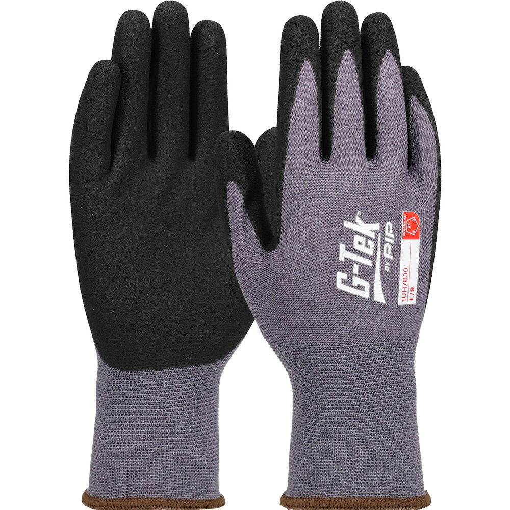 G-Tek by PIP Knit NYL/SPAND Glove Prem Nitri Msurf P/F TS S, 12 Pairs/Dozen