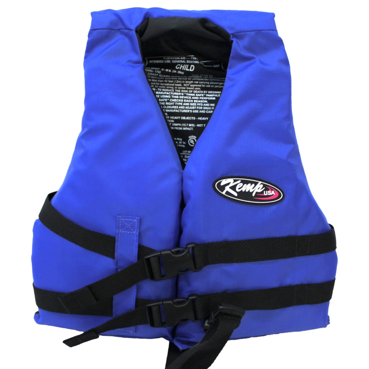 Kemp USA Life Jacket, Blue & Black, Child, USCG, Type III