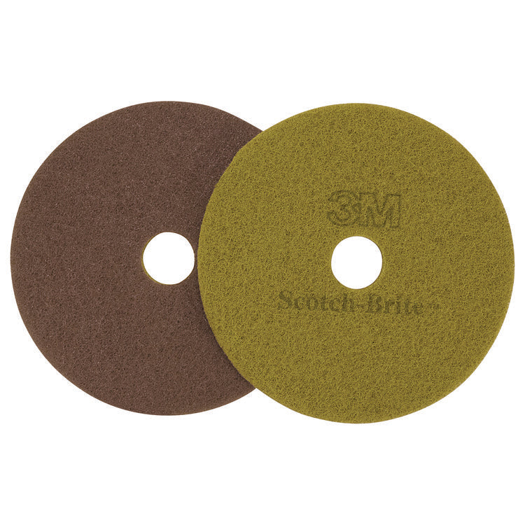 Diamond Floor Pads, 20" Diameter, Sienna, 5/Carton