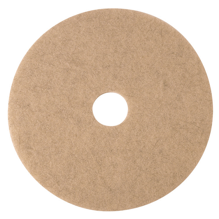 Ultra High-Speed Natural Blend Floor Burnishing Pads 3500, 24" Diameter, Tan, 5/Carton