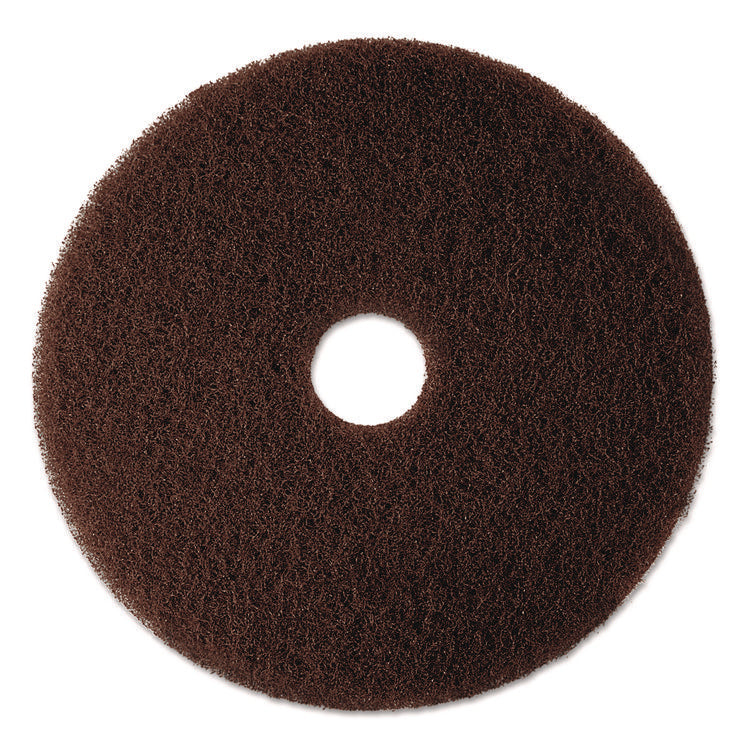 Low-Speed High Productivity Floor Pads 7100, 21" Diameter, Brown, 5/Carton