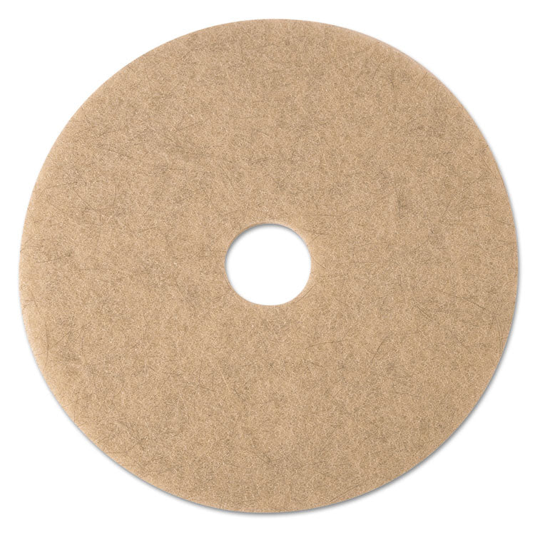 Ultra High-Speed Natural Blend Floor Burnishing Pads 3500, 21" Diameter, Tan, 5/Carton