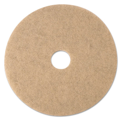Ultra High-Speed Natural Blend Floor Burnishing Pads 3500, 21" Diameter, Tan, 5/Carton