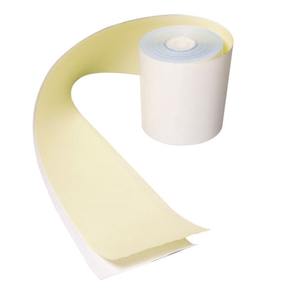 No Carbon Register Rolls, 3" x 90 ft, White/Yellow, 30/Carton