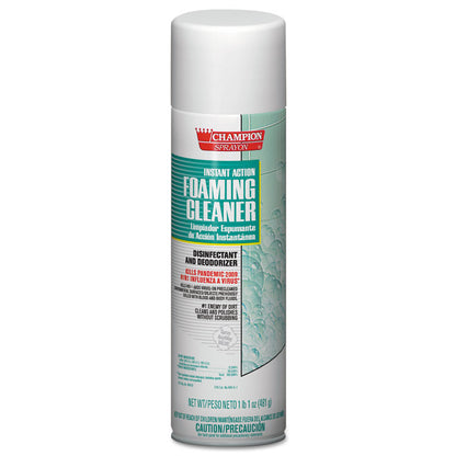 Instant Action Foaming Cleaner/Disinfectant, Unscented, 17 oz, Aerosol Spray, 12/Carton