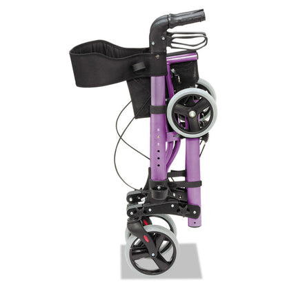 Gateway Aluminum Rollator, Adjusts 31" to 36", 300 lbs Capacity, Purple
