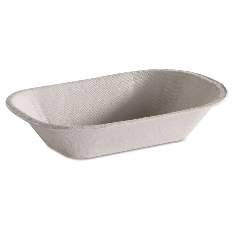Savaday Molded Fiber Food Tray, 4 x 6, Beige, Paper, 250/Bag, 4 Bags/Carton