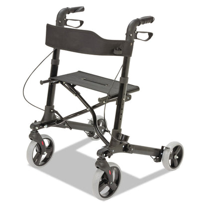 Gateway Aluminum Rollator, Adjusts 31" to 36", 300 lbs Capacity, Black