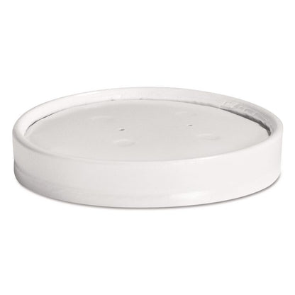 Vented Paper Lids, Fits 8 oz to 16 oz Hot Cups, White, 25/Sleeve, 40 Sleeves/Carton