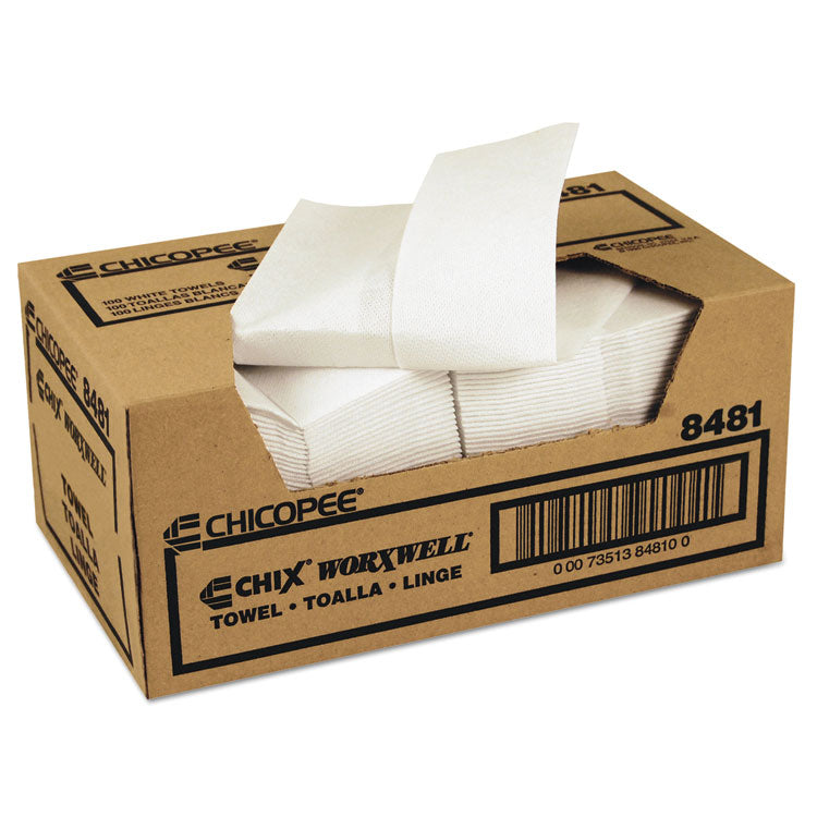 Durawipe Shop Towels, 13 x 15, Z Fold, White, 100/Carton