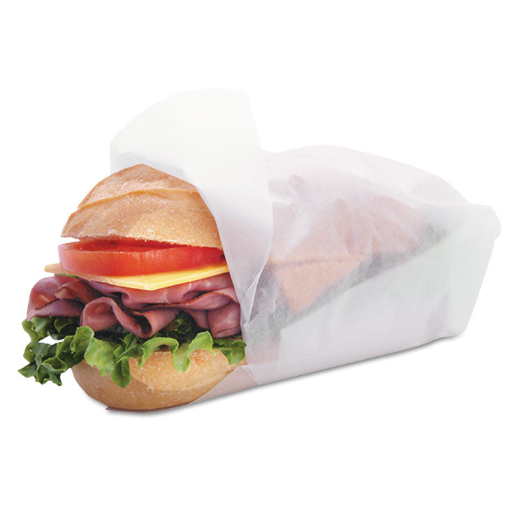 Poly Wax Paper Wrap and Basket Liner, 12 x 12, 1,000/Box, 5 Boxes/Carton