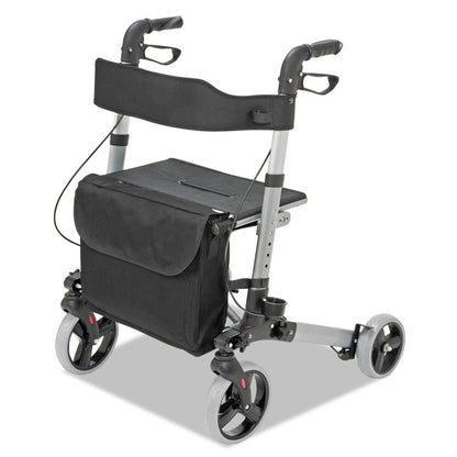 Gateway Aluminum Rollator, Adjusts 31" to 36", 300 lbs Capacity, Titanium
