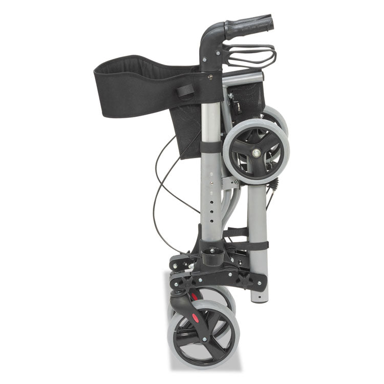 Gateway Aluminum Rollator, Adjusts 31" to 36", 300 lbs Capacity, Titanium