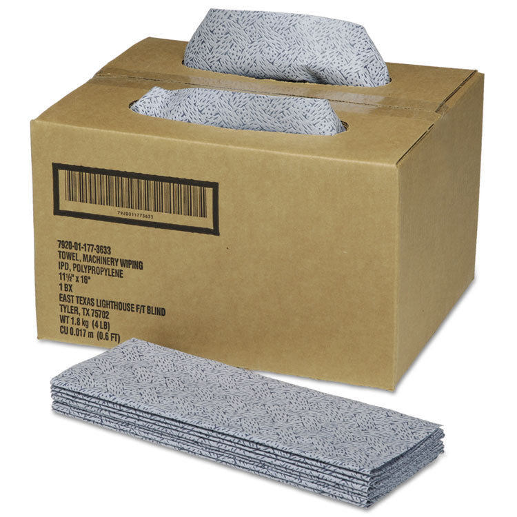 7920011773633, SKILCRAFT ScrubWipes Preparation Wipers, 11.5 x 16.5, Blue, 150/Box