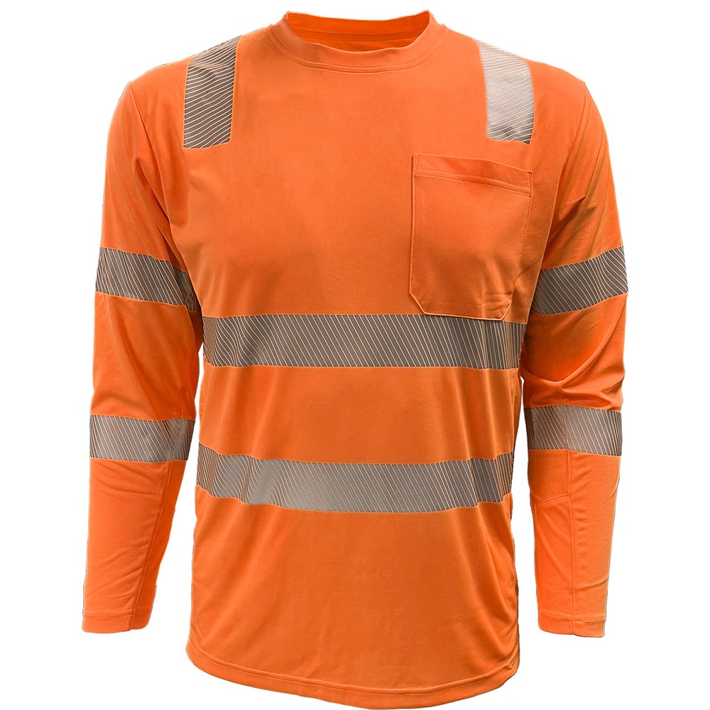 Reflective Apparel by PIP R Class 3 Ecochill L.sleeve T-shirt Coolmax XT