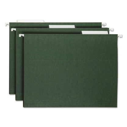 Poly Index Tabs and Inserts For Hanging File Folders, 1/3-Cut, White/Clear, 3.5" Wide, 25/Pack