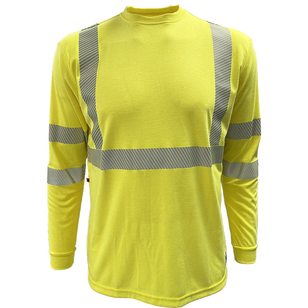 Reflective Apparel by PIP AR/FR Dual Cert R CL3 Crewneck L-sleeve Shirt MD