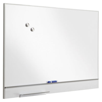 Polarity Magnetic Dry Erase White Board, 48" x 32", White Surface, Satin Aluminum Frame