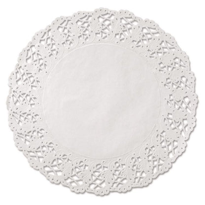 Kenmore Lace Doilies, Round, 16.5", White, 500/Carton