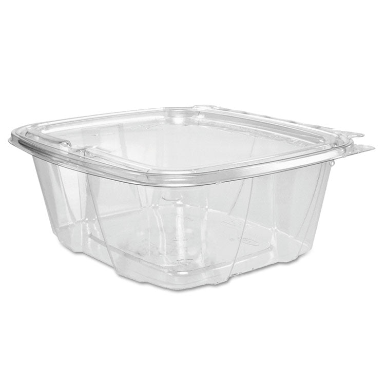 ClearPac SafeSeal rPET Tamper-Resistant Container, ProPlanet Seal, Flat Lid, 32 oz, Clear, 100/Bag, 2 Bags/Carton