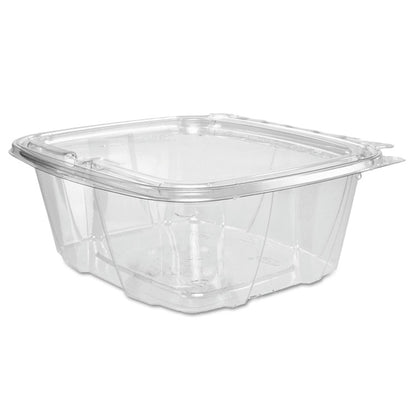 ClearPac SafeSeal rPET Tamper-Resistant Container, ProPlanet Seal, Flat Lid, 32 oz, Clear, 100/Bag, 2 Bags/Carton