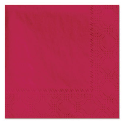 Embossed Beverage Napkins, 2-Ply, 9.5 x 9.5, Red, 1,000/Carton