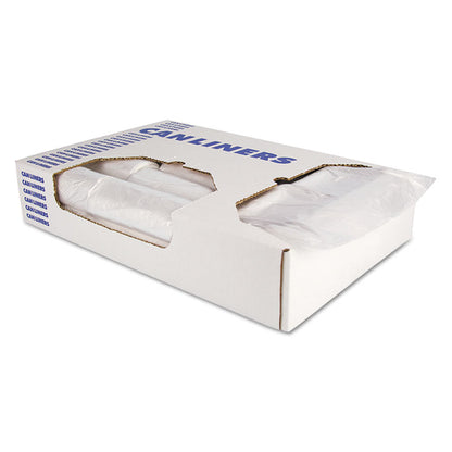 Linear Low-Density Can Liners, 56 gal, 1.1 mil, 43" x 47", Clear, 100/Carton